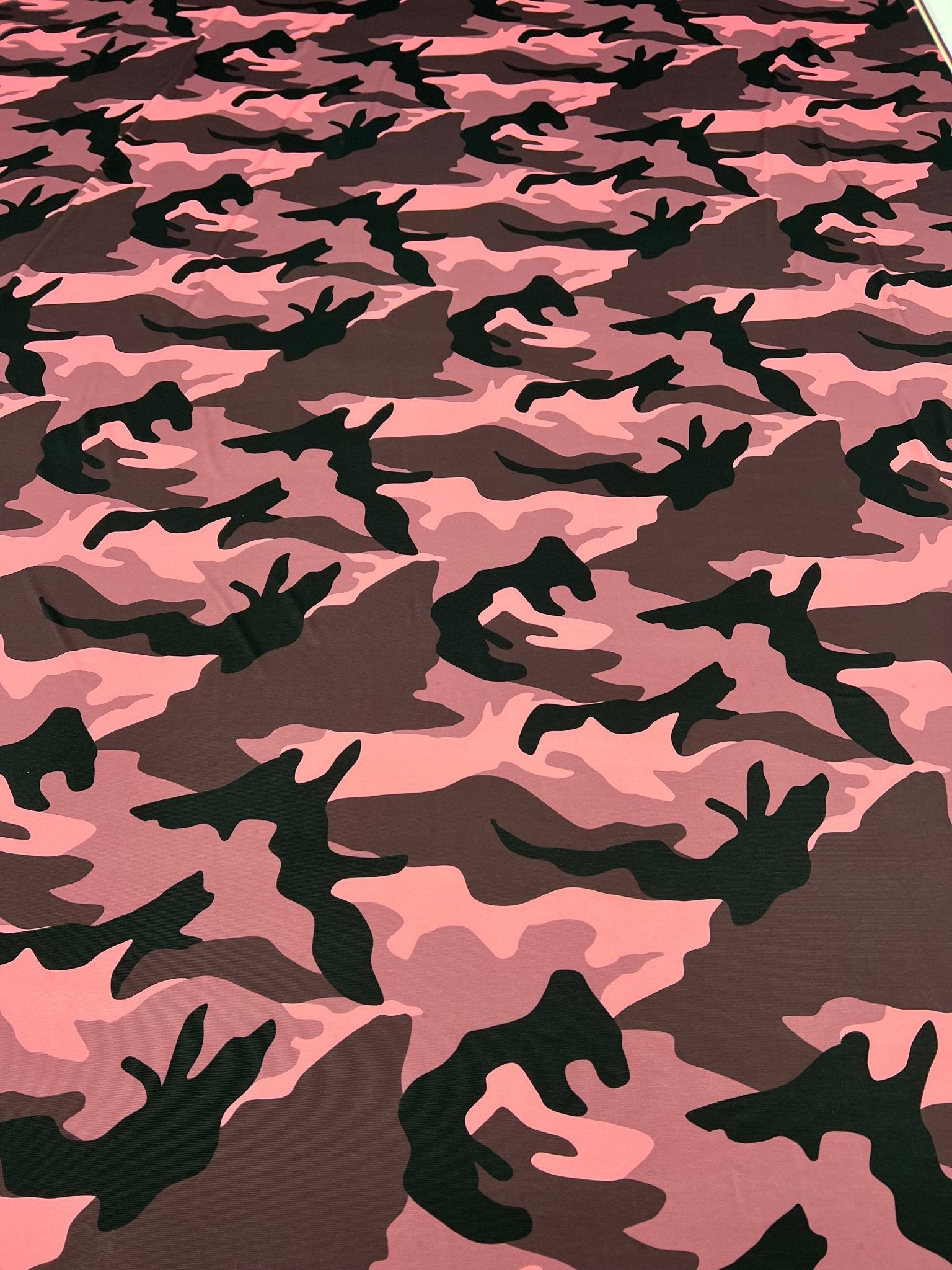 Pink Camo Print ITY Fabric 4 Way Stretch - T9 Fabrics